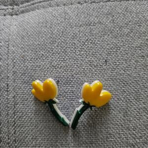 Yellow Flower Earrings